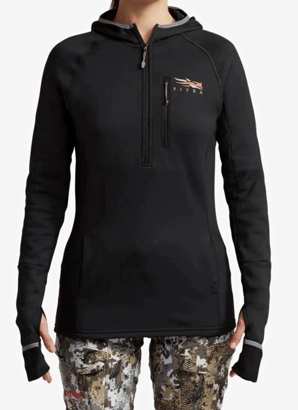 Sitka Ws Fanatic Hoody Women's XL Black Long Sleeve Polyester Hoodie